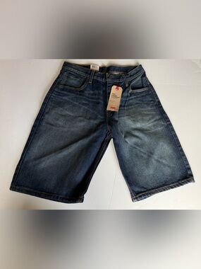 New Levi's 569 men size 29 dark blue cotton preppy denim shorts